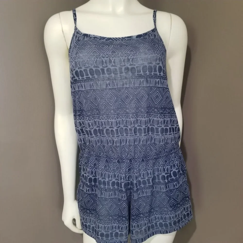 Lucky Brand Spring Romantic Tribal Burnout Romper Cover-up Size Medium - Picture 2 of 8